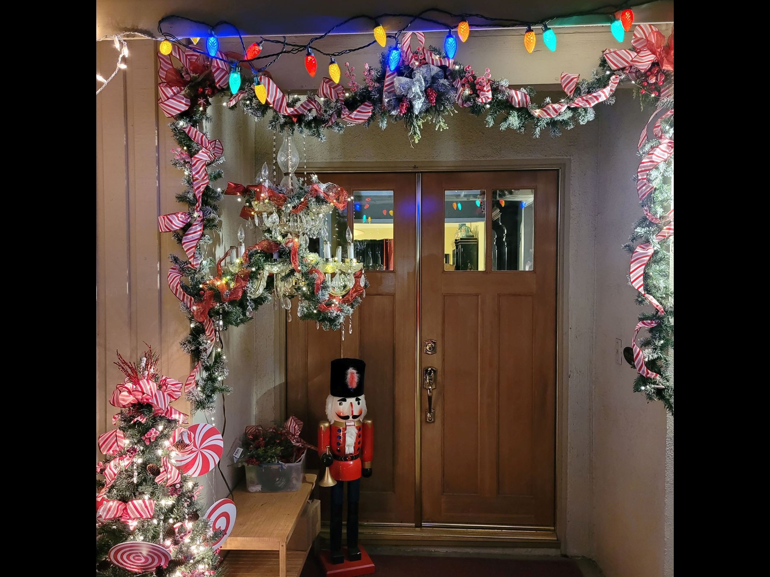 Holiday decorated home 